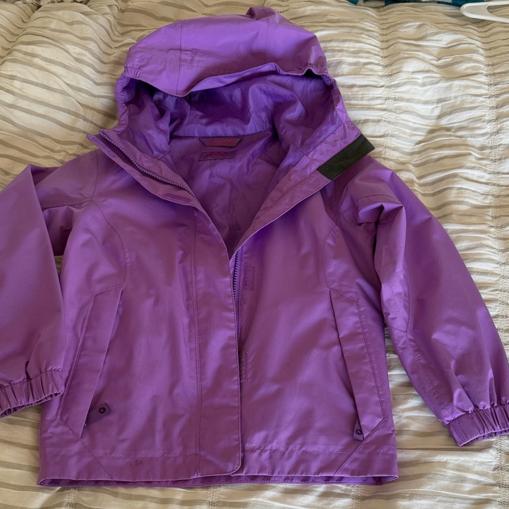 Marmot Kids' Purple Hooded Rain Jacket
